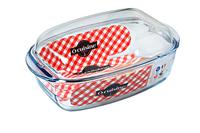 Sklenená zapekacia misa Ocuisine s vekom 33 x 19 cm / 4,5 l, borosilikát