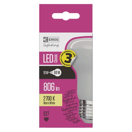 ŽIAROVKA LED CLS R63 10W E27 WW